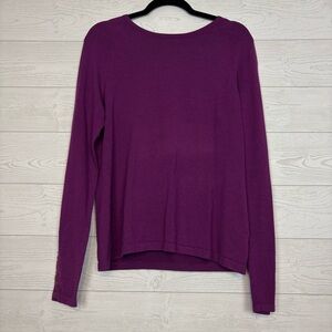 J. McLaughlin Berry Knit Long Sleeve Blouse Size Medium